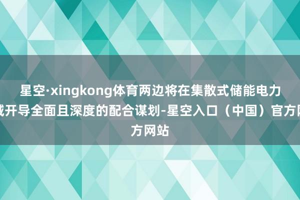 星空·xingkong体育两边将在集散式储能电力领域开导全面且深度的配合谋划-星空入口（中国）官方网站