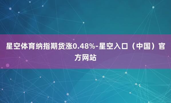 星空体育纳指期货涨0.48%-星空入口（中国）官方网站